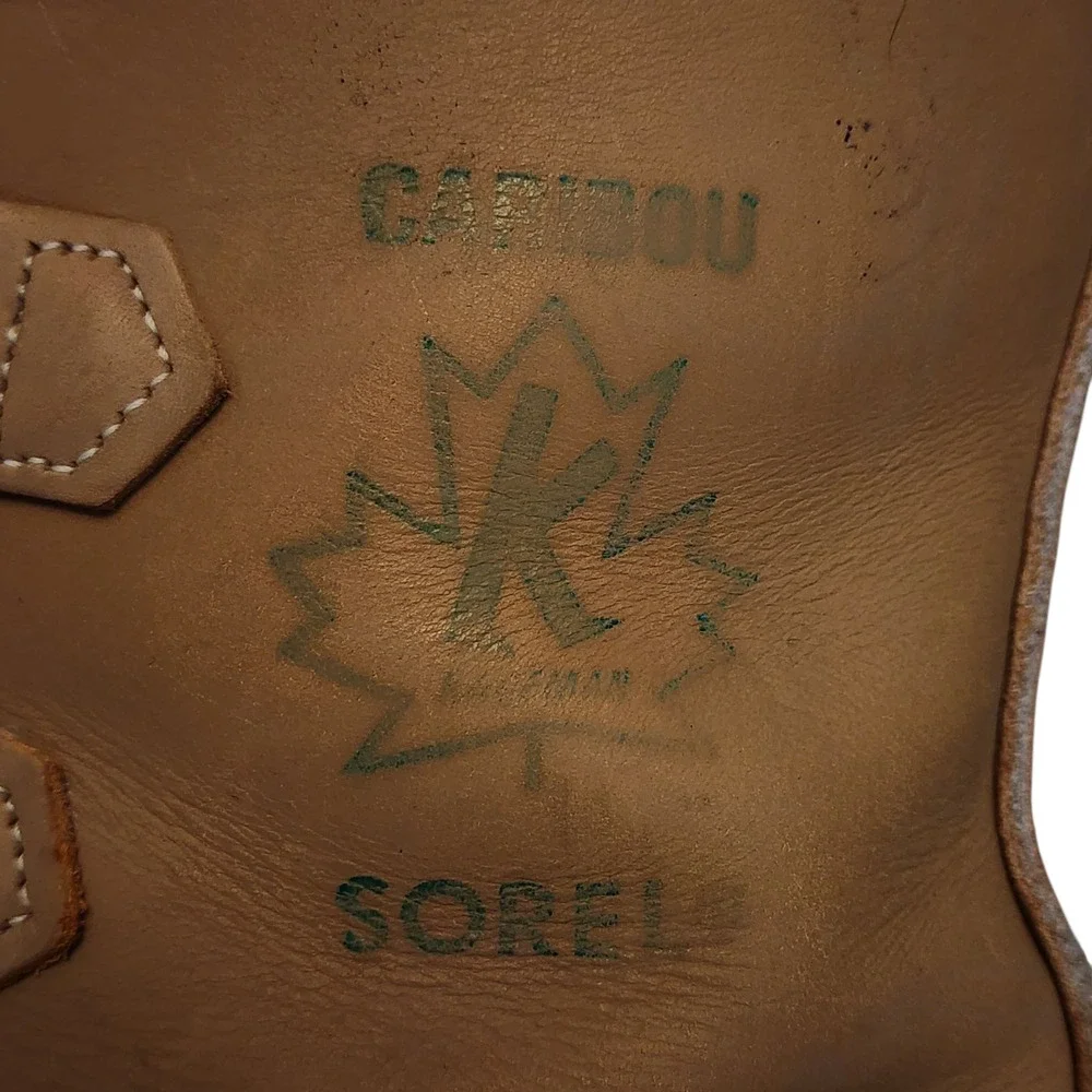 Vtg Sorel Caribou Kaufman Snow Boots sz 7 Mens Canada Leather Winter Waterproof - Picture 10 of 14